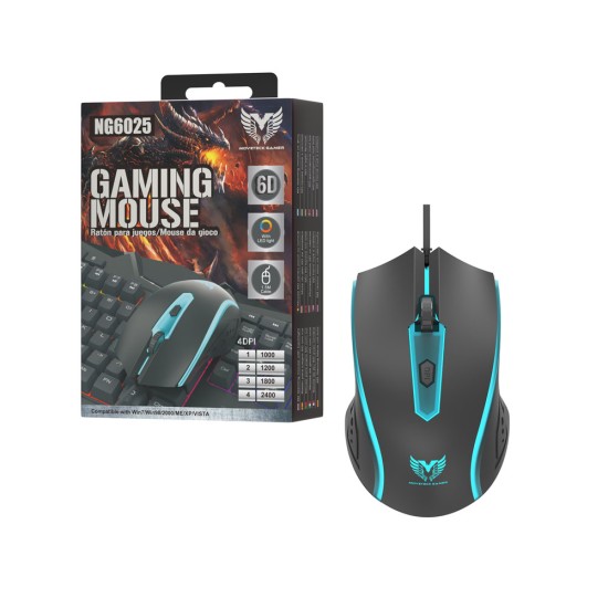 MTK GAMING MOUSE NG6025 NE 6D WITH CABLE 1.5M BLACK MTK GAMING MOUSE NG6025 NE 6D WITH CABLE 1.5M BLACK
